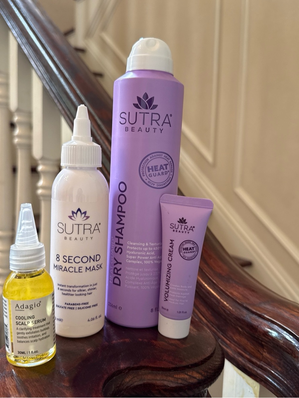 Sutra Beauty Dry Shampoo, Volumizing Cream, Hair Mask & Scalp Serum 4 Piece